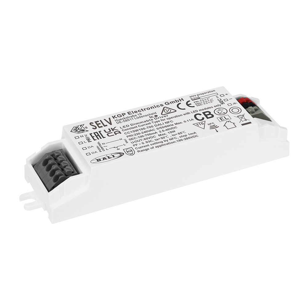 DALI driver 15W 2,5-46V