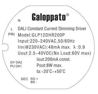 DALI driver 0,5-8W 2,5-40V