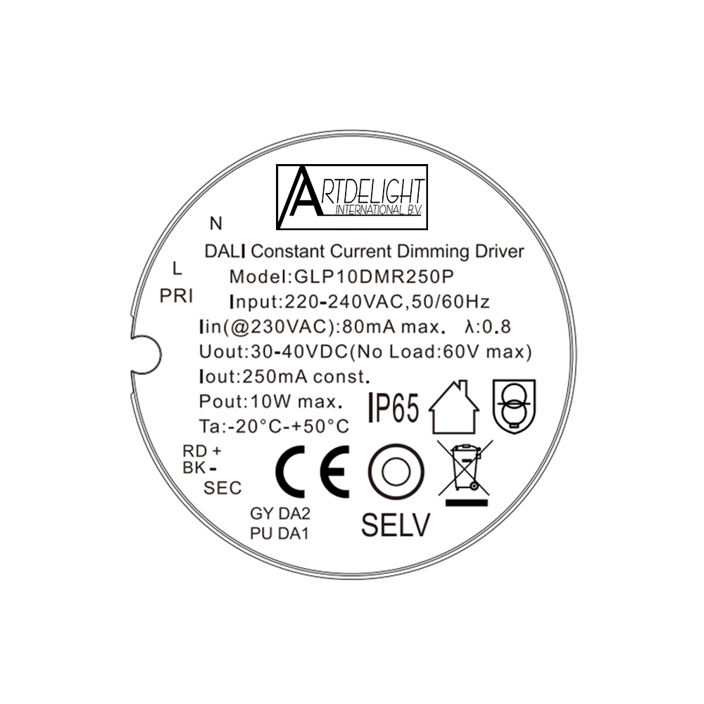 DALI driver 7,5-10W 30-40V