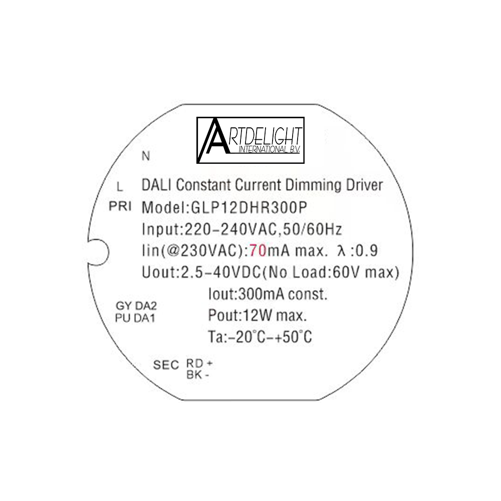 DALI driver 0,75-12W 2,5-40V